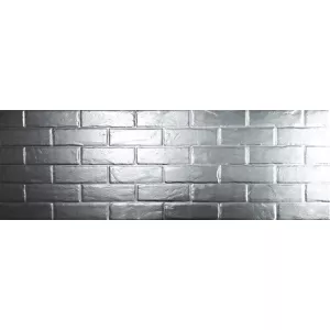 Декор Delacora Brick Platinum серый 25*75 см